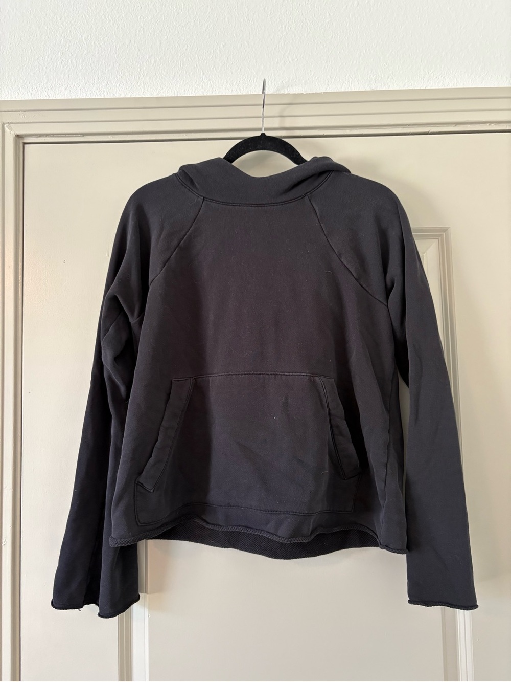 Athleta Black Hooded Pullover Sweater
